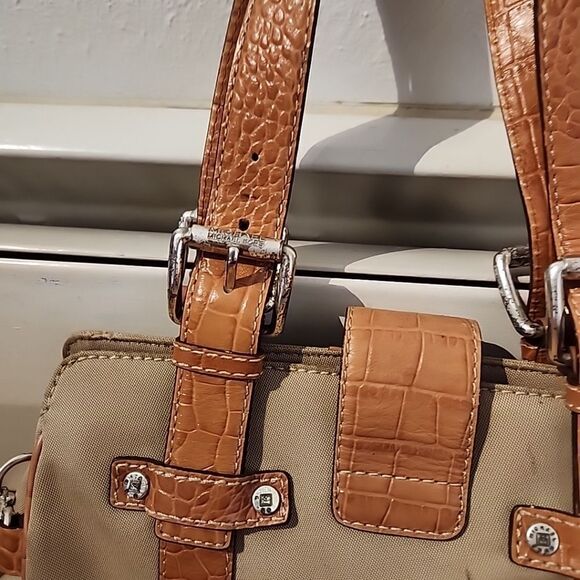 Vtg Michael Buckle Flap Hobo Shoulder Bag Purse Camel Saddle Y2k READ DAMAGE - Picture 10 of 15